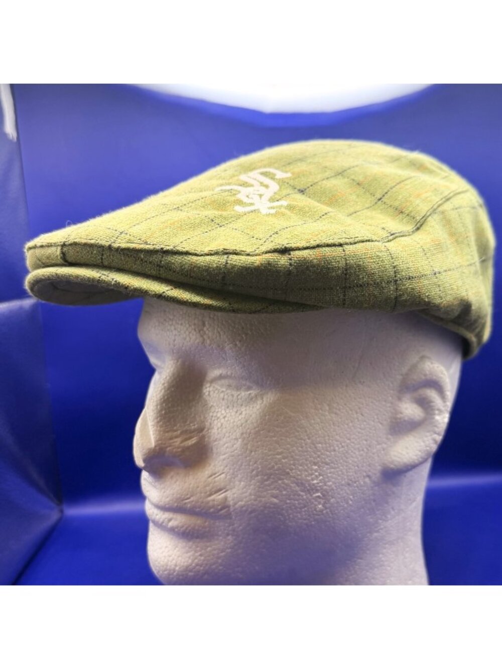 Chicago White Sox Flat Cap Plaid Wool Driver Ivy Newsboy Hat Kick 10 Pro Gear ML